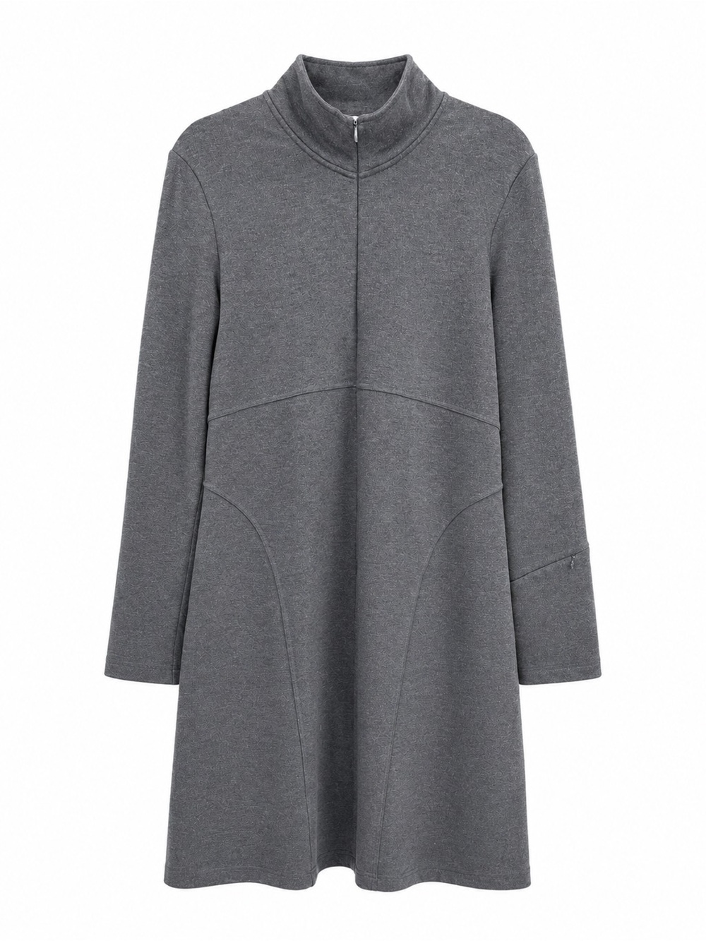 Athleta Gray Long Sleeve Half Zip Mock Neck Knit Dress XL